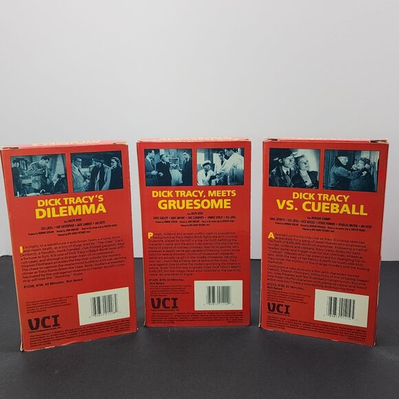 Dick Tracy Dilemma Cruesome Cueball VHS Tapes 1990 by Chester Gould - Lot Of 3 - Picture 2 of 6